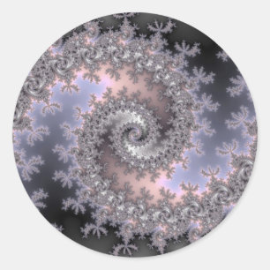 Sticker Rond Remous de glace - fractale