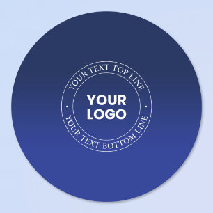 Sticker Rond Remplacement facile de logo et de texte Dégradé