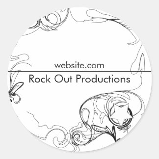 Sticker Rond Renaissance - Noir & Blanc