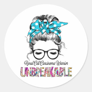 Sticker Rond Renal Cell Carcinoma Awareness Ribbon Support Cade
