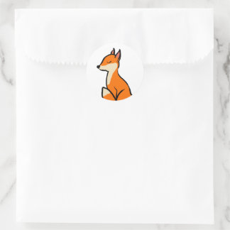 Sticker Rond Renard personnalisable