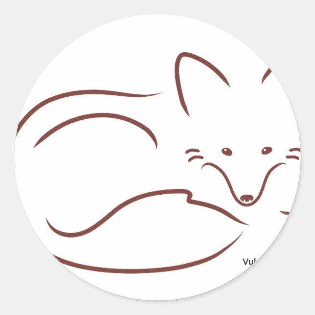 Sticker Rond RenardRouge (Devant)