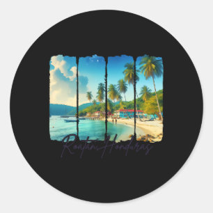 Sticker Rond Rencontre avec moi à Roatan Honduras Voyage Voyage