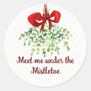 Sticker Rond Rencontre romantique amusante Sous Citation Mistle