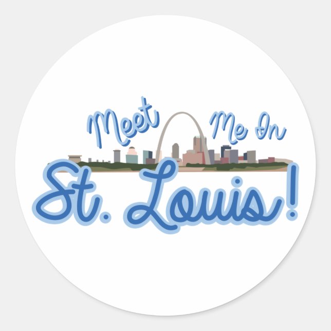 Sticker Rond Rencontrez-Moi À Saint-Louis ! (Devant)