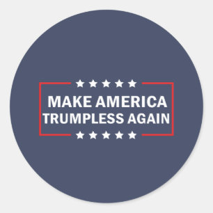 Sticker Rond Rendez à l'Amérique son caractère non trumpien