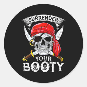 Sticker Rond Rendez Votre Taux De Fesses Crâne Drôle Jolly Roge