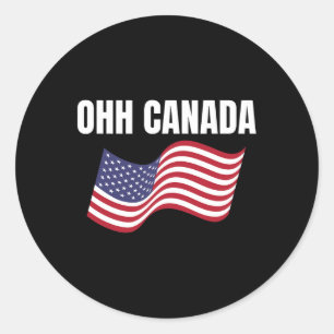 Sticker Rond Rendons le Canada américain à nouveau amusant Trum