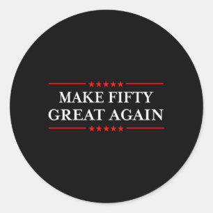 Sticker Rond Rendre la cinquante grande