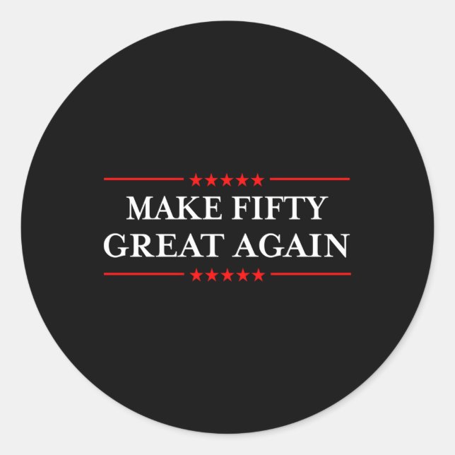 Sticker Rond Rendre la cinquante grande (Devant)