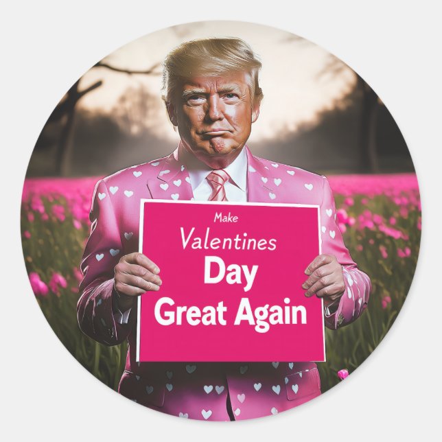 Sticker Rond Rendre la Saint-Valentin plus belle (Devant)