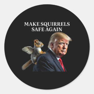 Sticker Rond Rendre les écureuils en sécurité Arachide de nouve