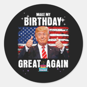 Sticker Rond Rendre ma grandeur d'anniversaire