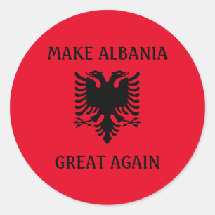 Sticker Rond Rendre sa grandeur à l'Albanie