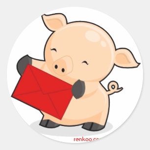 Sticker Rond Renkoo vous souhaite de la richesse, renkoo.com