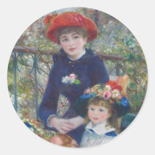 Sticker Rond Renoir Deux Sœurs Terrasse Impressionnisme Françai