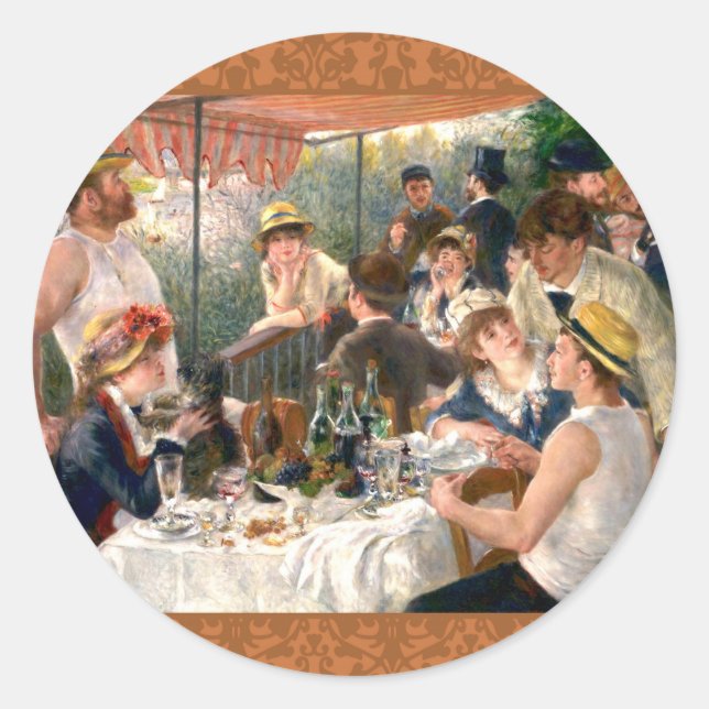 Sticker Rond Renoir French Luncheon Booking Party (Devant)