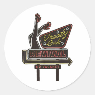 Sticker Rond Renouveau du chêne traité