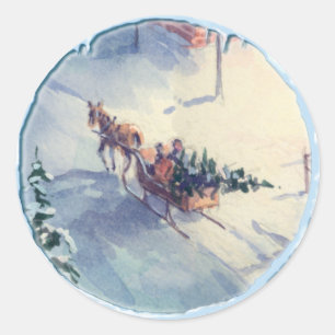 STICKER ROND RENTREZ-VOUS L'ARBRE PAR SHARON SHARPE
