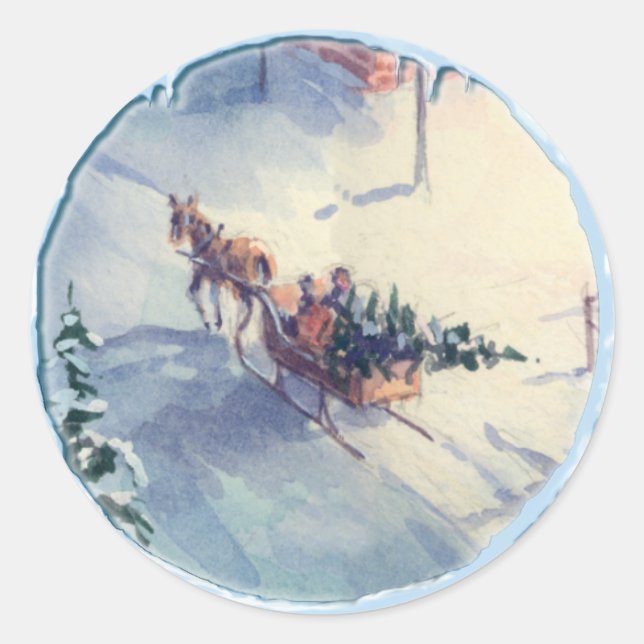 STICKER ROND RENTREZ-VOUS L'ARBRE PAR SHARON SHARPE (Devant)