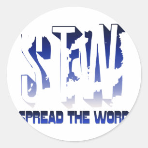 Sticker Rond Répandre le mot chrétien