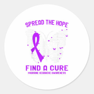 Sticker Rond Répandre L'Espoir Trouver Une Mure migraine Headac