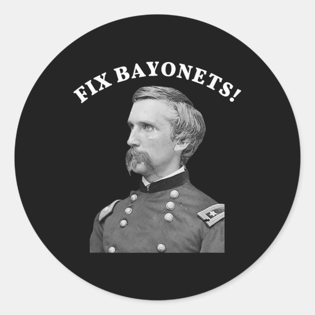 Sticker Rond Réparez le devis de guerre civile de Bayonets Josh (Devant)