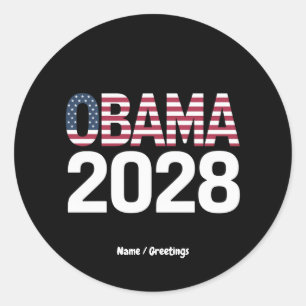 Sticker Rond Réparons cela, Obama pour le président 2028