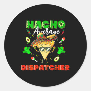 Sticker Rond Répartiteur moyen nacho mexicain