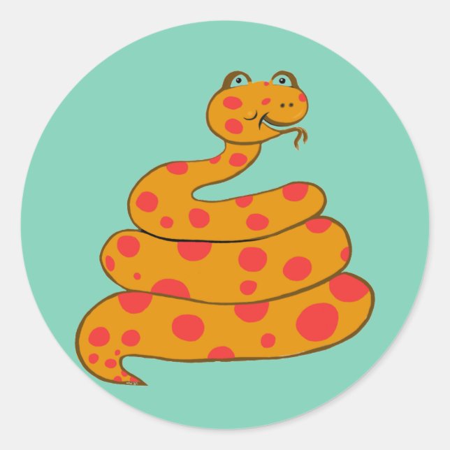 Sticker Rond Repérer le serpent (Devant)