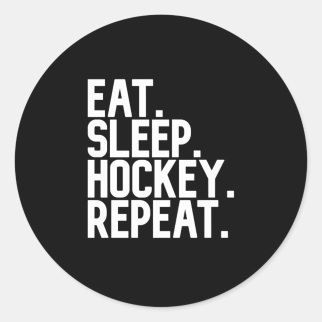 Sticker Rond Répéter le hockey du sommeil (Devant)
