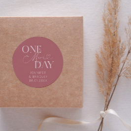 Sticker Rond Répétition Mariage minimum un jour de plus Dusty r