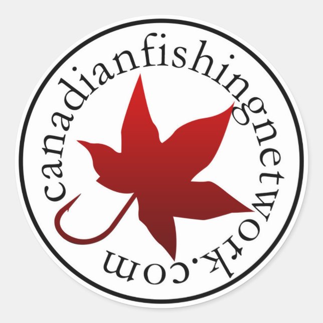 Sticker Rond Représentation ronde du Réseau canadien de pêche (Devant)
