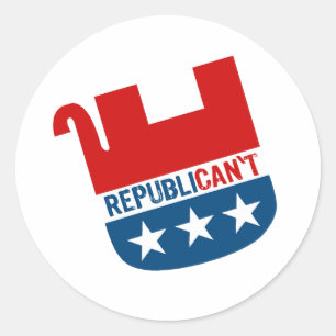 STICKER ROND RÉPUBLICAIN NON