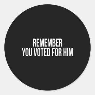 Sticker Rond Républicain Trump Démocrate Engrenage Uni