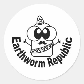 Sticker Rond République de ver de terre