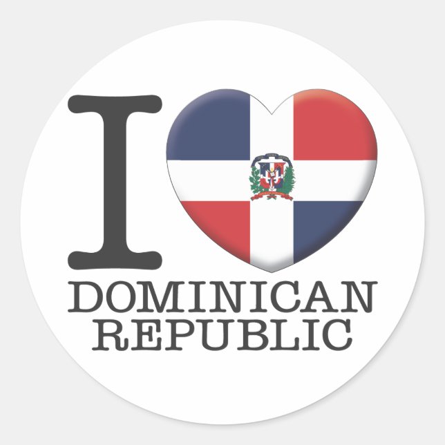 Sticker Rond République dominicaine (Devant)