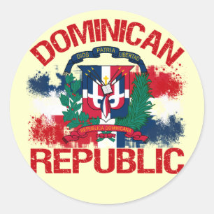 Sticker Rond République dominicaine