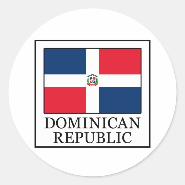 Sticker Rond République dominicaine (Devant)