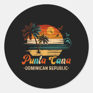 Sticker Rond République dominicaine Punta Cana vacances 2025 Ma