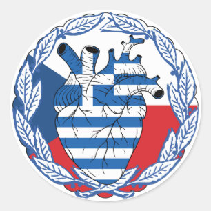 Sticker Rond République tchèque Indépendance grecque Grèce