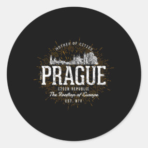 Sticker Rond République tchèque Prague
