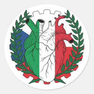 Sticker Rond République tchèque Saint Josephs Italie Italie Ita