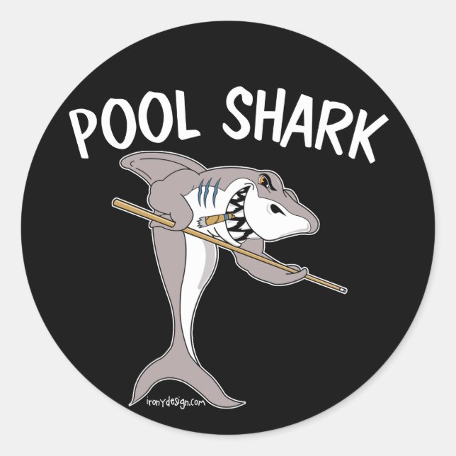 Sticker Rond Requin de piscine (Devant)