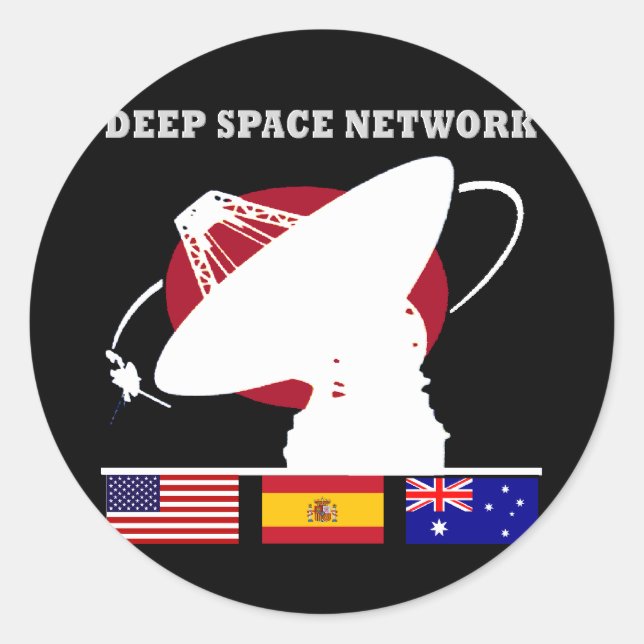 Sticker Rond Réseau spatial profond de la NASA (Devant)