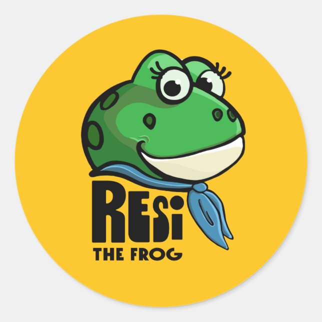 Sticker Rond Resi la Grenouille (Devant)