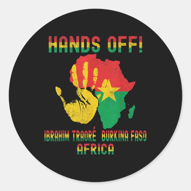 Sticker Rond Résistance Afrique Thomas Sankara Burkina Faso Ibr (Devant)