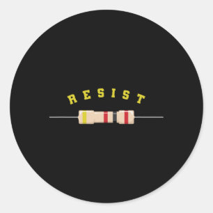 Sticker Rond Résister Électronique Électronique Électronique Él