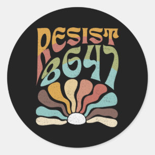 Sticker Rond Résister subtilement 8647 Résister à Trump Trump P
