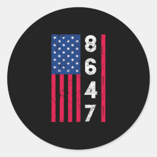 Sticker Rond Résister subtilement à Trump 8647